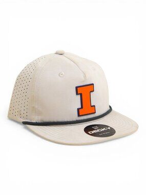 Illinois Fighting Illini Orange 3D Perforated Rope Hat- Grey/ Charcoal